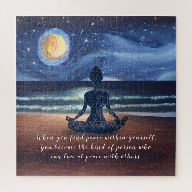 Puzzle Méditation de Yoga pacifique au clair de lune Cita (Vertical)