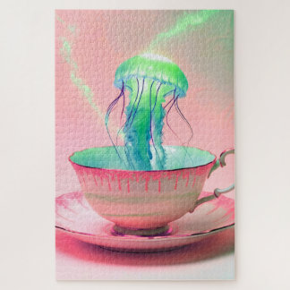 Puzzle Méduse surréaliste dans une tasse à thé