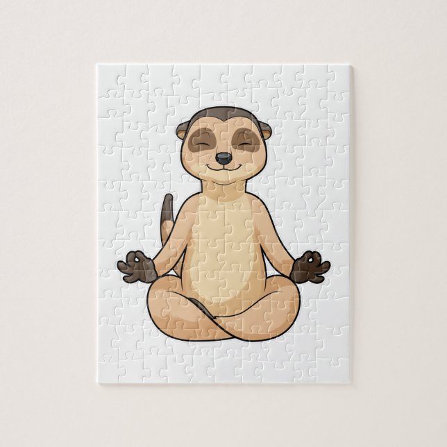Puzzle Meerkat à la méditation de Yoga (Vertical)