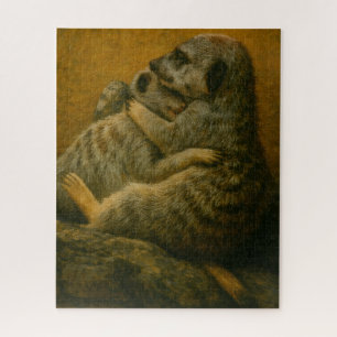 Puzzle Meerkat Embrace - Imprimerie d'art faunique