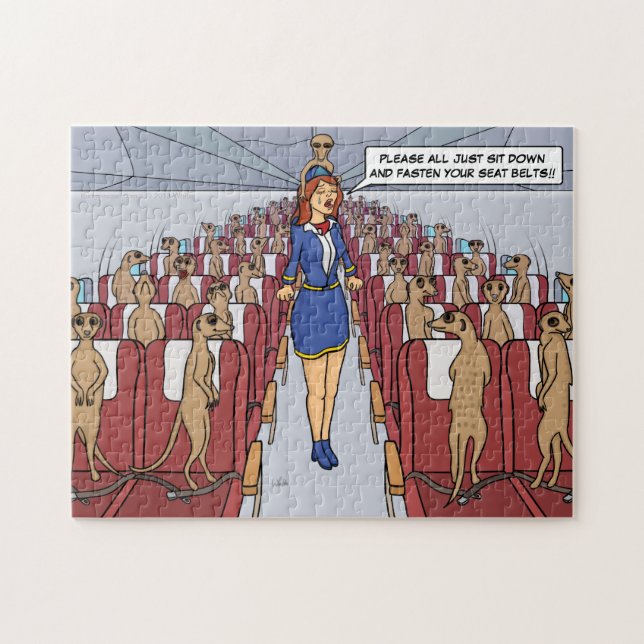 Puzzle Meerkats sur une casse-tête plate (Horizontal)