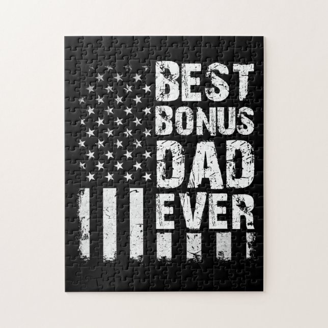Puzzle Meilleur Bonus Papa jamais drapeau américain (Vertical)