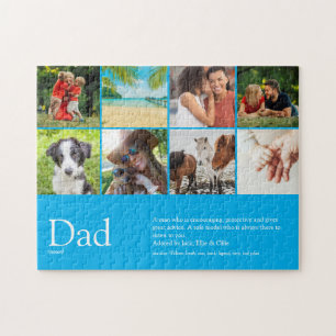 Puzzle Meilleur Papa Définition Papa Père 6 Photo Bleu Ci