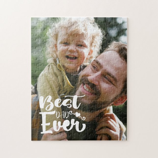 Puzzle Meilleur papa Fête des pères photo personnalisée P (Vertical)