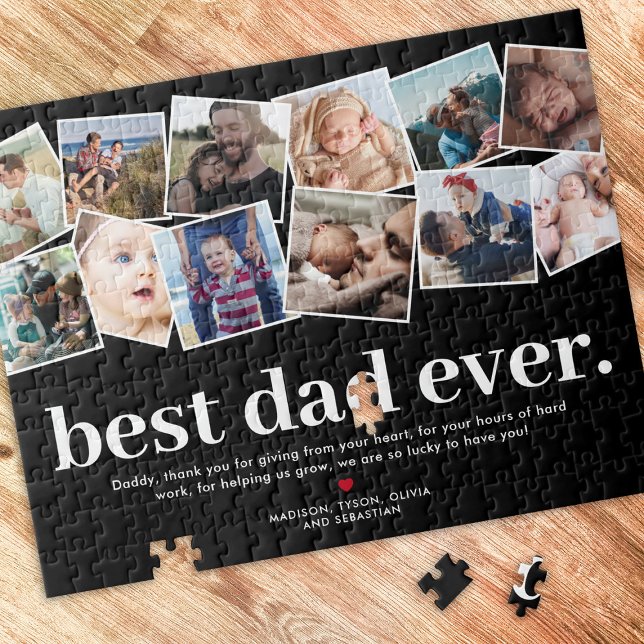 Puzzle Meilleur papa Jamais Fête des pères Photo Collage (Créateur téléchargé)
