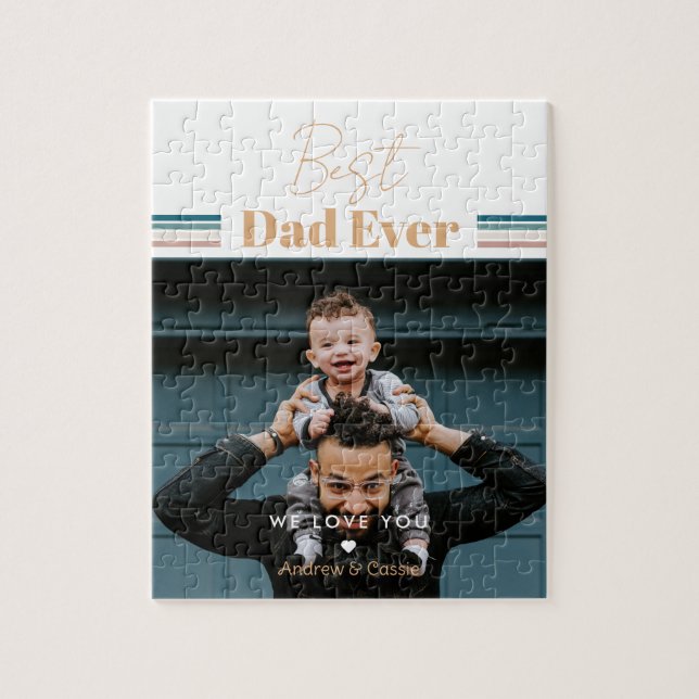 Puzzle Meilleur papa jamais Nous t'aimons (Vertical)