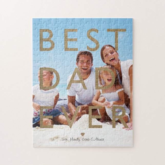 Puzzle Meilleur Papa Jamais, Timographe Personnalisé Prés (Vertical)