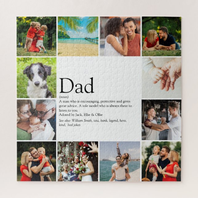 Puzzle Meilleur papa papa papa père Définition 12 Photo (Vertical)