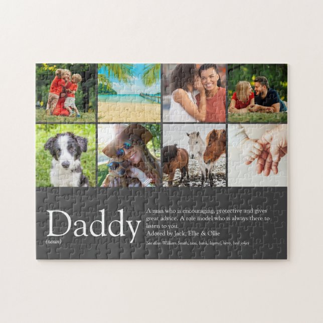 Puzzle Meilleur papa Papa Père Définition 6 Photo Fun Gre (Horizontal)