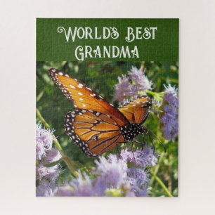 Puzzle Meilleur papillon Monarque de grand-mère au monde