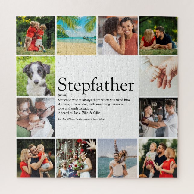 Puzzle Meilleur Stepfather, Stepdad Définition 12 Photo (Vertical)