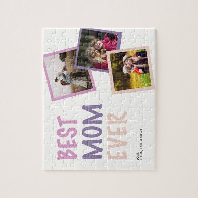 Puzzle Meilleure maman Jamais Photo Collage personnalisé  (Vertical)