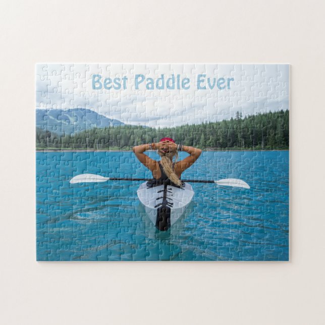 Puzzle Meilleure Paddle Jamais Photo Personnalisée Kayak (Horizontal)