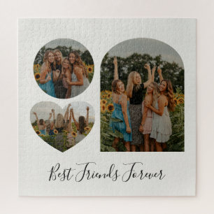 Puzzle Meilleures formes de photo BFF personnalisées pour