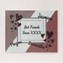 Meilleurs amis Bright Red Heart Long amitié