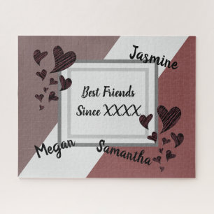 Puzzle Meilleurs amis Bright Red Heart Long amitié
