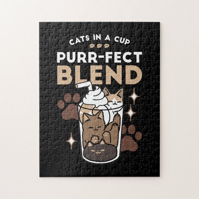 Puzzle Mélange Purr-Fect : Conception de café pour le caf (Vertical)
