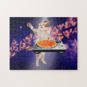 Puzzle Mélangeur de Tourne-disque de chat DJ