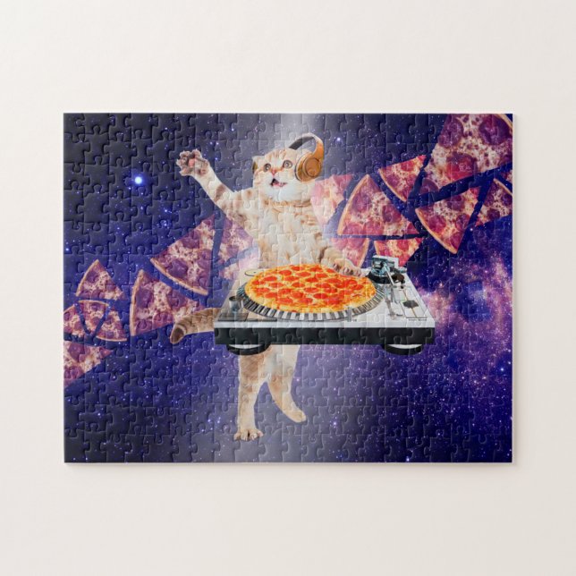 Puzzle Mélangeur de Tourne-disque de chat DJ (Horizontal)