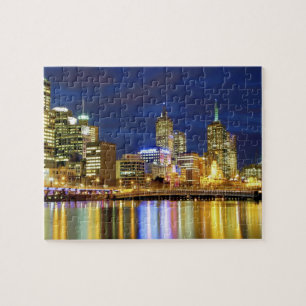 Puzzle Melbourne, Australie. Une vue nocturne sur les 2