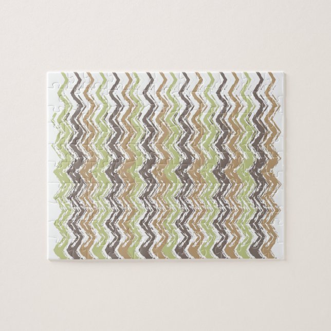 Puzzle Melon Brandy Scribble ZigZag Motif (Horizontal)