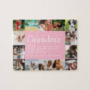 Puzzle Mémé, Mamie, Grand-mère Définition 14 Photo Rose