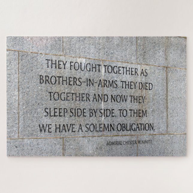 Puzzle Mémorial des anciens combattants de la Seconde Gue (Horizontal)