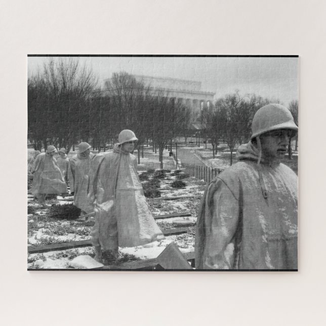 Puzzle mémorial guerre coréenne noir et blanc (Horizontal)