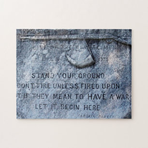 Puzzle Memorial Plague Lexington Massachusetts