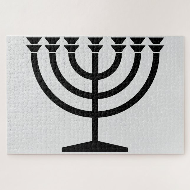 Puzzle Menorah juive (symbole du judaïsme) (Horizontal)