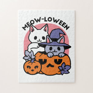 Puzzle Meow-Loween - Cute Halloween Conception Chat