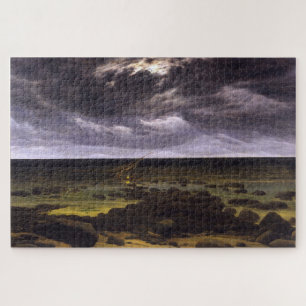 Puzzle Mer avec épave par Lune - Friedrich