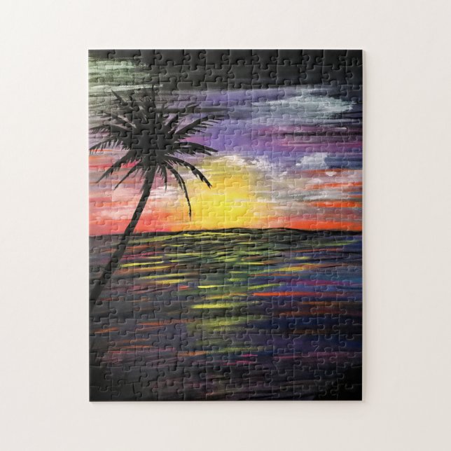 Puzzle Mer du coucher du soleil (Vertical)