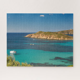 Puzzle Mer et ciel bleu sarde avec des bateaux et la fala