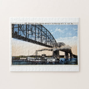 Puzzle Merchants Bridge, Mississippi River, St. Louis, MO