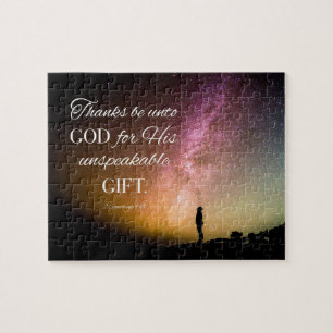 Puzzle Merci à Dieu - 2 Cor. 9:15