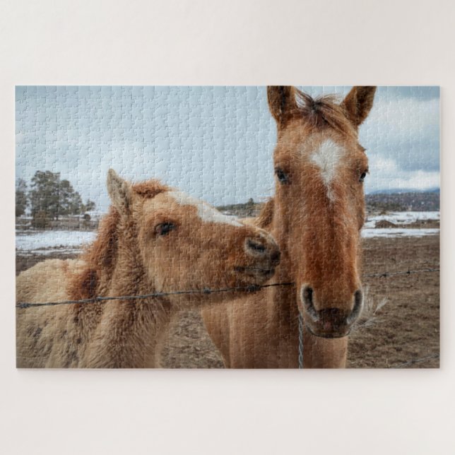 Puzzle Mère Cheval et poulain (Horizontal)