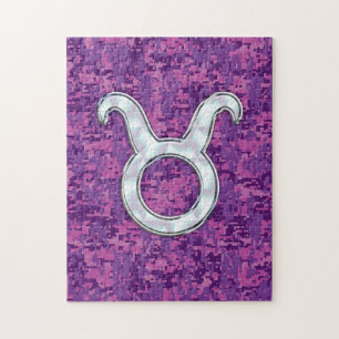 Puzzle Mère de Pearl Taurus Zodiac Connexion Camo numériq