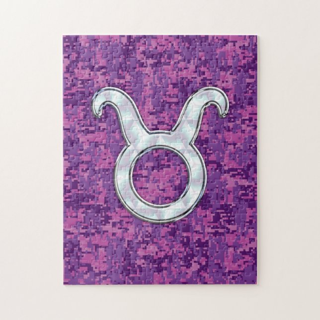 Puzzle Mère de Pearl Taurus Zodiac Connexion Camo numériq (Vertical)