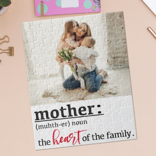 Puzzle Mère définition coeur de la famille photo personna (Créateur téléchargé)