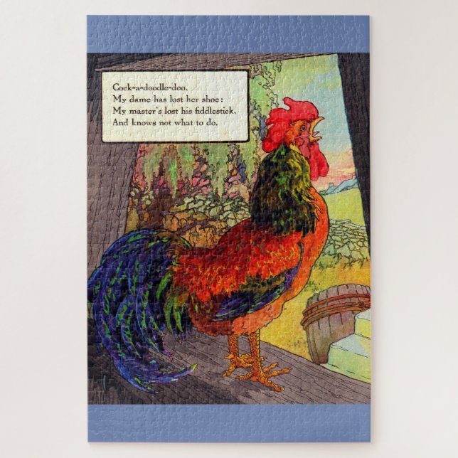 Puzzle Mère Oie des années 1920 - coq (Vertical)
