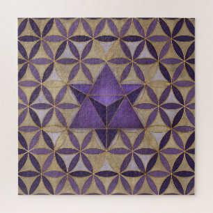 Puzzle Merkabah sur Fleur de vie motif