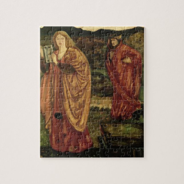 Puzzle MERLIN et Nimue de "d'Arthur de Morte", 1861 (Vertical)