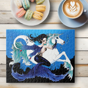 Puzzle Mermaid Sea Horse Fairy Blue