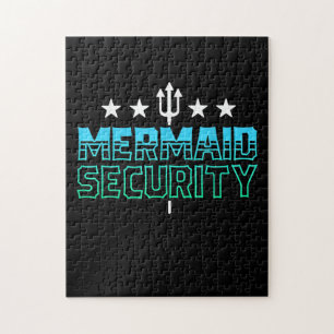 Puzzle Mermaid Security Swim Team Cadeau Swimmer nager