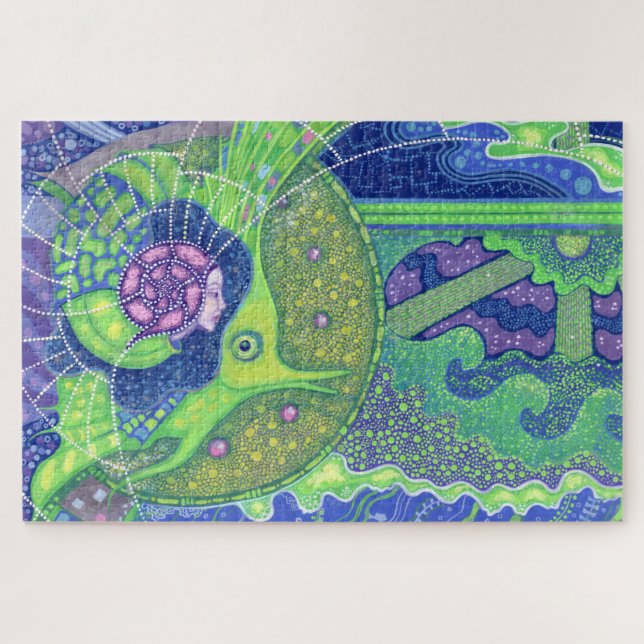 Puzzle Mermaids & Poissons, imaginaire surréaliste, sous- (Horizontal)