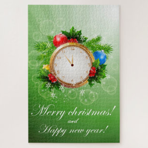 Puzzle Merry Christmas and Happy New Year