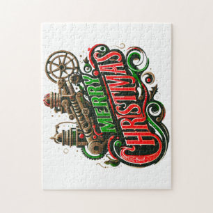 Puzzle Merry Christmas steampunk