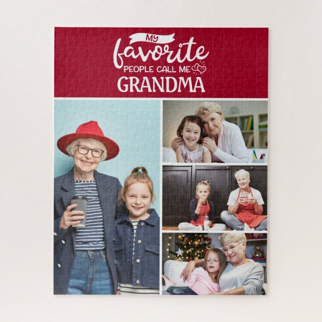 Puzzle Mes favoris m'appellent| 4 photos de famille colla (Vertical)