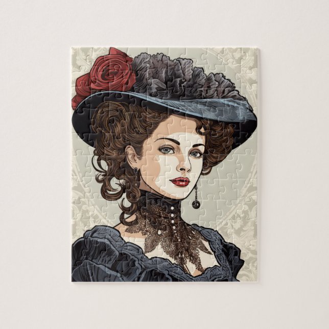 Puzzle Mesdames vintages en Casquette (Vertical)
